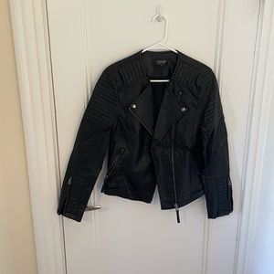 Topshop Vegan Leather Moto Jacket